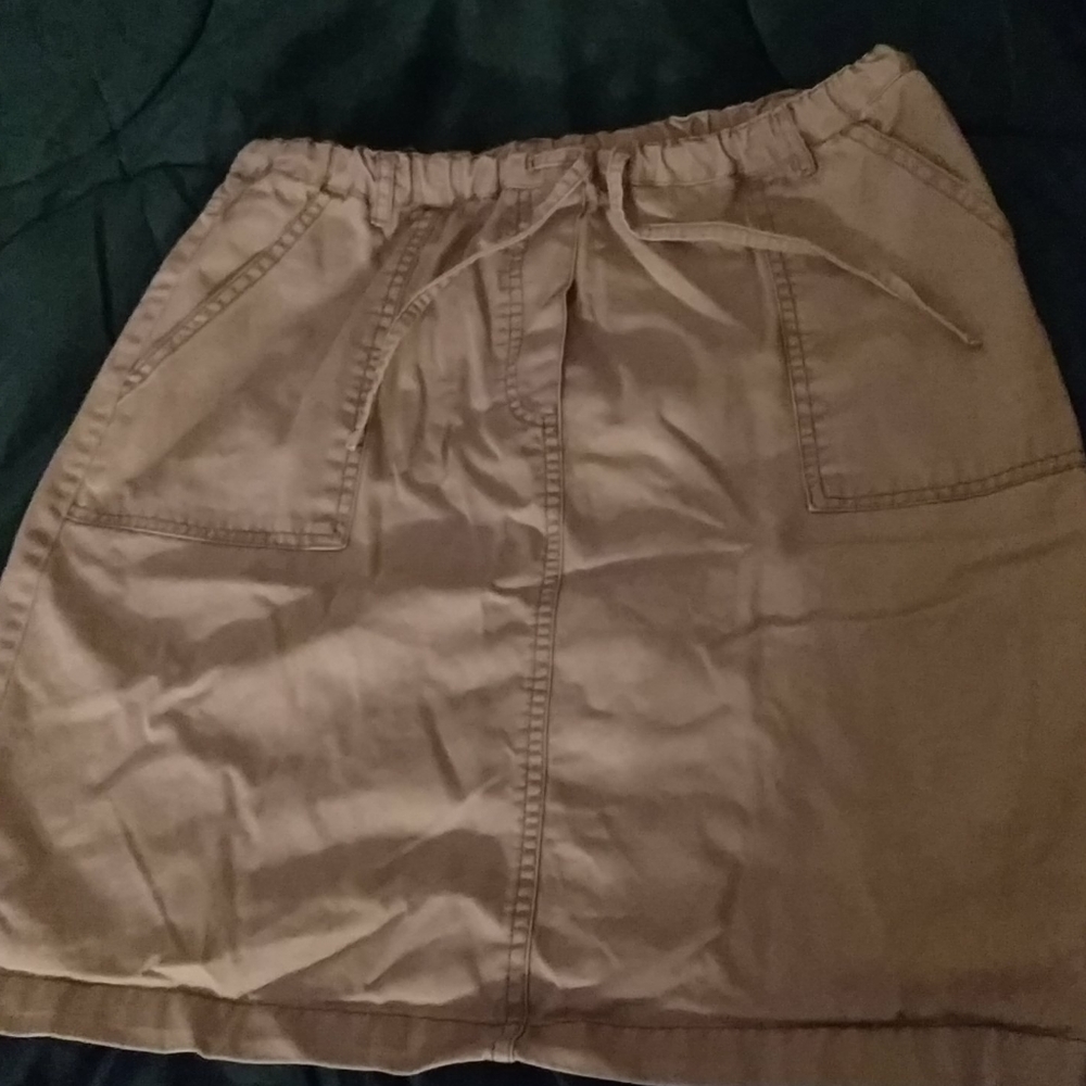 Khaki mini skirt